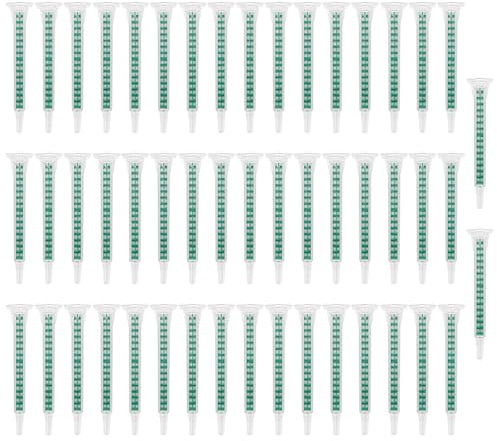 Hsthe Sea – Pistolet à Colle AB, mélangeur Statique à Deux Composants, résine époxy, Tube de mélange, Buses, seringue, 50 pièces