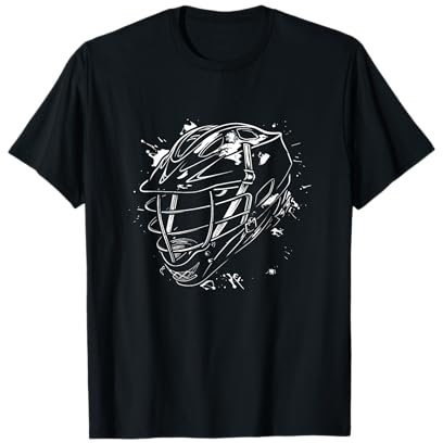 Lacrosse Helm Zeichnung T-Shirt