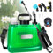 DOUBFIVSY 5L Pulverizador Eléctrico para Plantas, Pulverizador Jardín con 4 Boquillas, Indicador de Nivel de Batería, 3 Velocidad Ajustable, Pulverizadores a Presión a Batería Recargable (5L)