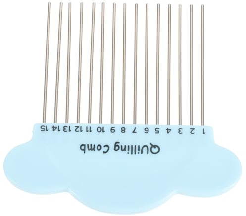 CORHAD Peine para Filigrana de Papel Color Aleatorio de Plástico y Metal Herramienta Compacta Diseño de Dibujos Animados para Manualidades DIY y Arte en Papel