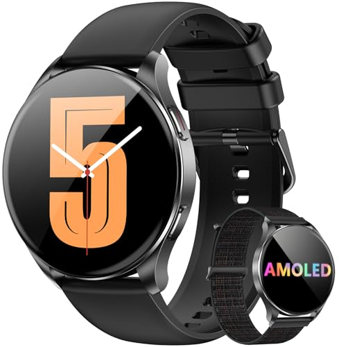 Blackview Smartwatch Uomo Donna, Effettua e Rispondi alle Chiamate, Orologio Smartwatch Fitness con 1.43' HD AMOLED/112+ Sportive/SpO2/Monitoraggio del Sonno/Cardiofrequenzimetro per Android IOS