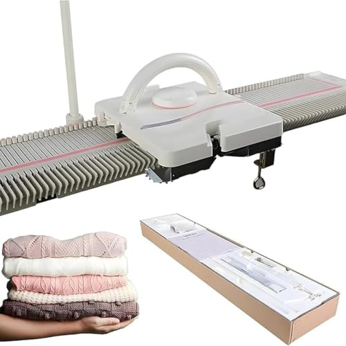 150 Stickmaskin - 6,5 mm Mellangauge - 150 maskor Stickmaskin för platt tröja i plast Silver Reed Kit för vuxna - Handvävstol för sockmössa, halsduk