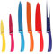 hecef 6-tlg Messerset, Bunte Küchenmesser Set Scharfe mit Schutzhüllen| Kochmesser, Schälmesser, Tranchiermesser, Gabelmesser und Brotmesser, etc