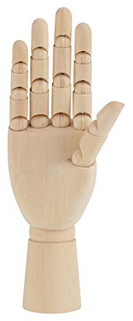 Akozon Mano Modello Artista in Legno Manichino Donna Modello Corpo Artista Snodato Articolato(10 pollici Mano Destra)