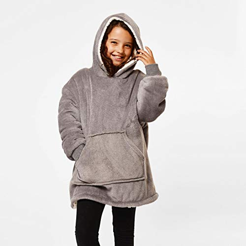 OHS Oversized Blanket Hoodie Kids Teenagers Girls Boys Hooded Blanket Sherpa Fleece Halloween Hoodie