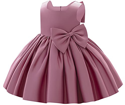 IBAKOM - Vestido de fiesta de cumpleaños, formal, boda, bautizo, dama de honor, comunión, vestido de comunión