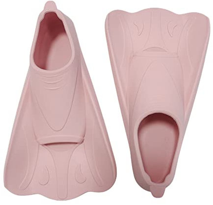 ENEN Schwimmflossen, Schnorchelflossen kurz Verstellbare Flossen für Kinder und Erwachsene zum Schnorcheln, Schwimmen (S (33-35 Meter),Rosa)