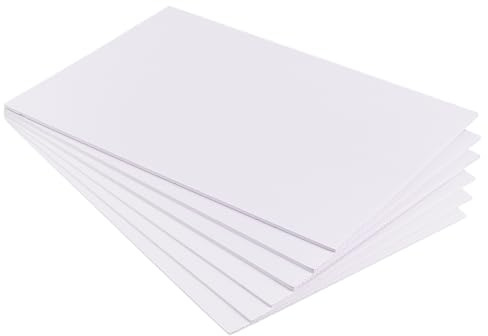 BENECREAT 6 Feuilles 2/3mm Panneaux de Mousse Blanc, Panneau de Montage de Panneau D'Affichage de Feuille de PVC de Mousse de Rectangle de 30x20 cm pour Le Montage Artisanat, la Modélisation Afficher