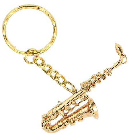 Söt metall miniatyr saxofon hänge nyckelring nyckelring, saxofon nyckelring, personliga instrument smycken för musiker, band student, musiklärare, för lärare av altsax,