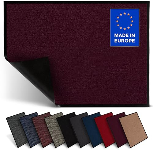 Jan Max Schmutzfangmatte - 5 Größen - Fußmatte für Innen und Außen - Sauberlaufmatte in Brombeere 60 x 90 cm
