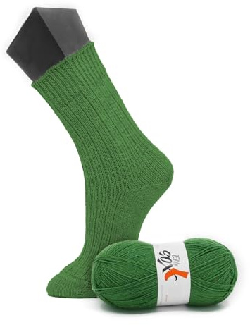ElbSox Pier 4 gomitoli di lana per calze, 100 g, con una lunghezza di circa 420 m, è sufficiente per un paio di calzini fino alla taglia 46, colore 004, verde mare