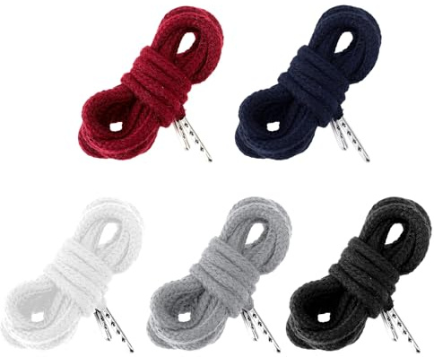 COMNICO 10 cordones de cordón, 51 pulgadas de repuesto para capucha con capucha para pantalones deportivos, pantalones cortos, chaquetas, abrigos, sudaderas, Negro + blanco + gris + azul marino +