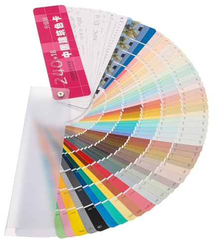 UKCOCO Ral Karte Farbfächer Farbkarten für Architekturfarben Papier und Kunststoff Tragbar und Praktisch für Farbvergleich