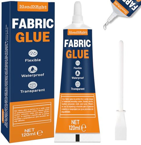 120 ml Fabric Glue for Clothes, Material Glue for Fabric, Textile Glue, Strong Fabric Glue for Crafts, Upholstery, Material, Textile and Felt