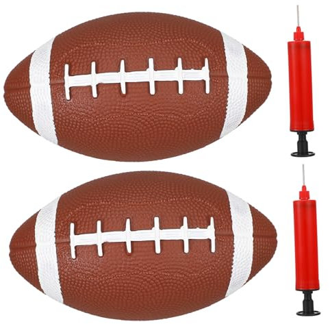 Didiseaon 2 Stück Fußball sportgeräte Rugbyball für Aufblasbarer Rugbyball Sportspielzeug für Rugby-Trainingsbälle Schulrugby Rugby-Rennen Kinderball PVC