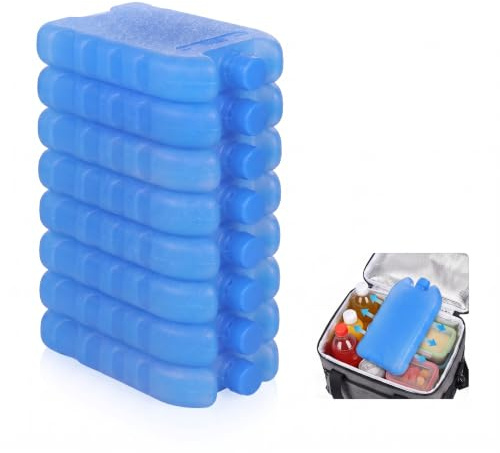 Angoily Blocs Réfrigérants pour Climatiseur - 4 Pcs Boîtes à Glace | Remplissage d'Eau Facile, Format Moyen 14x8.8x2.8cm, Refroidissement Longue Durée, Plastique PE, Idéal Glacière