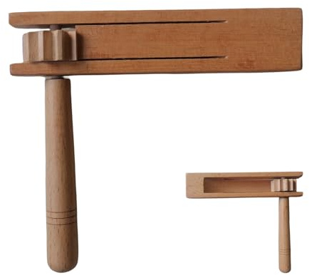 Carraca de madera fabricante de sonidos de madera sonajero trinquete para niños doble trinquete instrumentos musicales de madera para reuniones familiares, fiestas y fiestas deportivas juegos