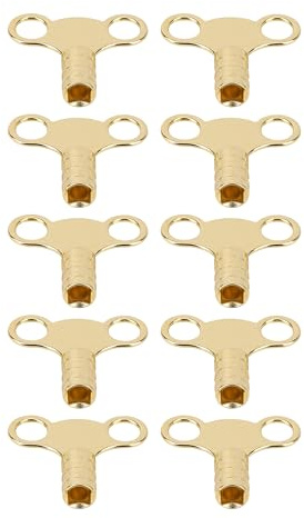 Event Decor Shop Llave universal de purga de radiador de latón macizo de 5 mm, llave de válvula resistente para ventilación de aire y purga de radiadores del Reino Unido, herramienta de fontanería