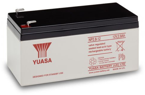Yuasa NP2.8 12 volt 2.8 ah GENUINE RECHARGEABLE ALARM/SECURITY BATTERY