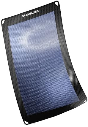 Chargeur Solaire Portable Sunslice Fusion Flex 6W, Panneau Solaire Compact et Léger, Chargeur USB pour Téléphone Portable, Batterie Solaire Externe, Idéal pour Randonnée, Camping et Survie