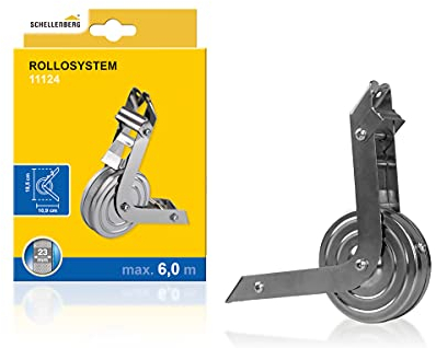 Schellenberg 11124 Aufputz-Gurtwickler aus Metall, Vernickelt