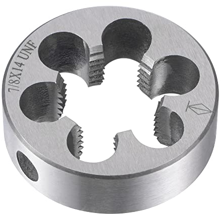 sourcing map Runde Gewindeschneidbacken 7/8-14 UNF Legierter Werkzeugstahl Maschinen Gewindereparatur Handwerkzeug