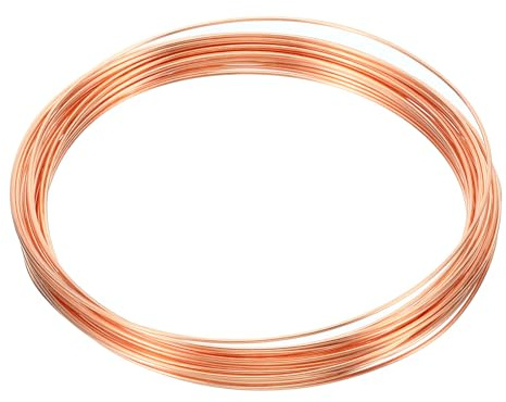 PATIKIL 99,9% Filo di Rame Morbido, 1Pz 20Gauge/0,8mm Diametro 7m/22,96ft Bobina di Puro Filo di Rame per Creazione di Gioielli, Perline, Piante da Giardino