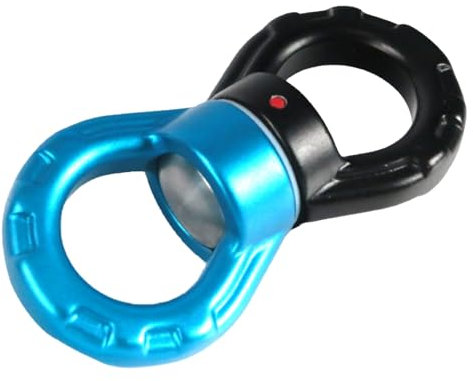 curfair Drehbarer Ring für Yoga-Hängematte, Kugellager, Drehverbinder, 30 kn, Aluminiumlegierung, Schaukel, universelles Luftklettern, Glatte 360-Grad-Drehlager Schwarz Blau