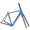 HIMALO Rennrad-Rahmensatz 700C Leichtgewicht Aluminium-Legierung Fahrradrahmen 44cm/46cm/48cm/50cm Rahmen Mit C-Bremse QR 100/130mm Mit Carbon-Gabel(Size:46CM)