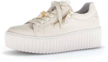 Gabor Damen Low-Top Sneaker, Frauen Halbschuhe,Best Fitting,Turnschuhe,Laufschuhe,Freizeit,sportlich,straßenschuhe,Panna (Gold),38.5 EU / 5.5 UK