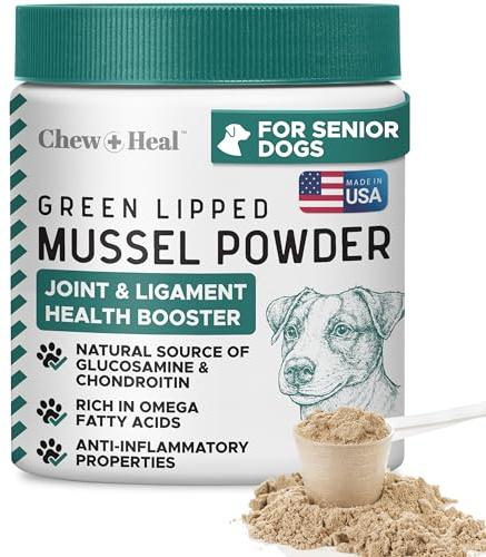 Green Lipped Mussel for Dogs - 6 oz of Green Lipped Mussel Powder for Dogs - Good for Joint and Ligament Health - Made in the USA
