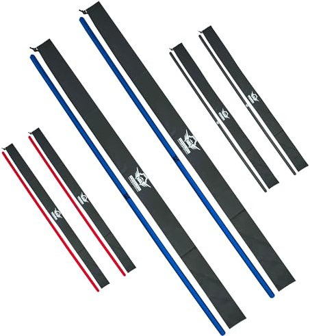 Martial Arts Armory Foam Padded Bo Staff with Carry Bags, Training and Practice Set, 2-Pack (Blue, 4 ft.)