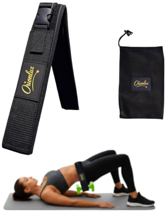 Dumbbell Hip Thrust Belt - Glute Bridge Strap - Lower Body Workout Equipment - Weight Pads Support - Home Gym Accessories Women Men - Squat Dip Pull Up Training Fitness Tool Adjustable Nylon Chain