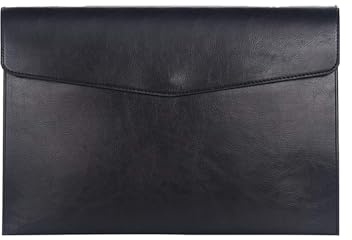 RisePlus A5 PU Leather Document Holder, Car Motorcycle Document Holder, Car Booklet Holder, A5 Folder for Office, Car Book Holder (Black)