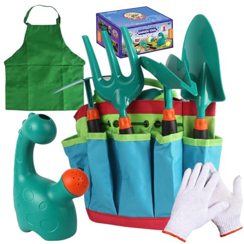 Juego de herramientas de jardín para niños, juego de herramientas de jardín para niños, juego de herramientas de jardín educativo, juego de herramientas de jardín para niños, niñas, jardinero