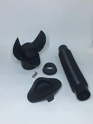 EarthMinded DIY Rain Barrel Diverter Parts for 2x3, 3x4 and Round Downspouts (Diverter, Winter Cover Plate, Hose, Hose Seal for Barrel, Parts to fit 3 and 4 inch Round Downpipe)