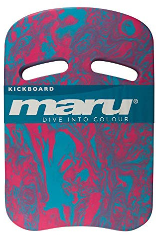 MARU Schwimm-Kickboard, Schwimmhilfe, Pool-Schwimmer für Erwachsene und Kinder, Schwimmsport-Trainingsausrüstung, Verbesserung der Körperposition und des Gleichgewichts im Wasser (Rosa/Blauer Wirbel,