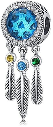 Armband Charm Bead Dreamcatcher DIY Charm 925 Sterling Silber passt Pandora Armband Halskette, European Charms Bracelet (SCC1384)