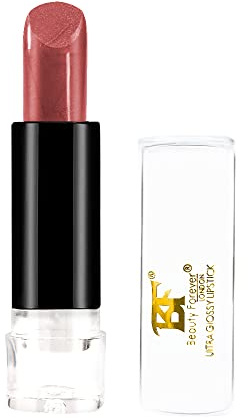 BF Beauty Forever Ultra Glossy Lipstick, Smooth Texture, Creamy & Shiny, High Impact Pigments, Moisturising Lip Formula, 36 Shades Available 3.2gms (URBAN ROSE (UGL-02))