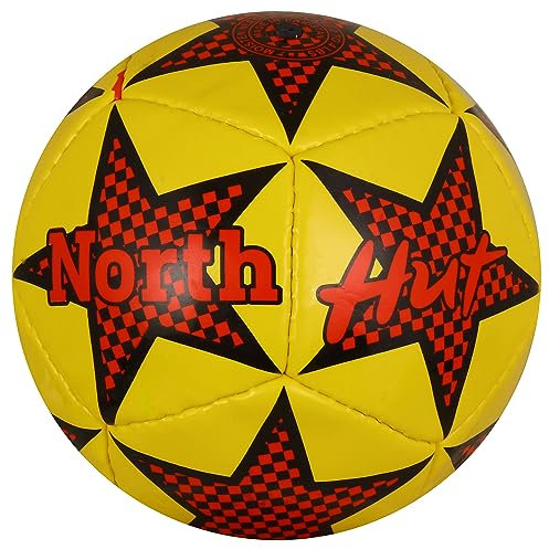 North Hut Size 2 Football Toddler Mini Footballs Soccerball for kids (Size 2, Yellow)