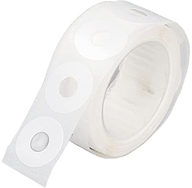 Rinforzi in PU per Fori, Etichette Adesive di Rinforzo Impermeabili per Operazioni Semplici Produzione IY in PVC (WHITE)