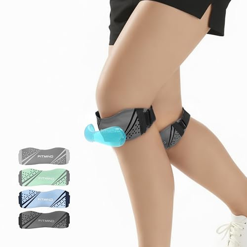 FITMIND Genouillère Rotulienne Réglable Genouillère Sport Soutien et Protection des Genoux Soulage la Douleur au Genou Genouillères de Musculation