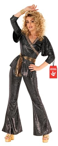 Morph Damen 70er Disco Kostüm, Retro Disco Outfit, Perfekt für Partys und Events, L