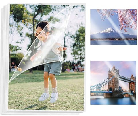 50 Stück Laminierfolien, Selbstklebende Kalt-Laminierfolien 7.3x10.5cm – Selbstlaminierende Folie für Visitenkarten, Fotos & Ausweise – Kein Gerät Notwendig für Visitenkarten Fotos Ausweise