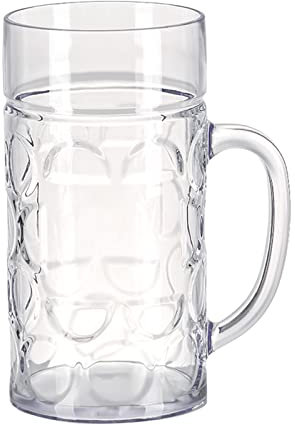 ASHLUYAK Boccale di birra infrangibile ABS infrangibile tazza con manico tazze di acqua di caffè del latte tazza di champagne riutilizzabile per bar