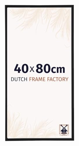 Dutch Frame Factory - Marco de foto 40x80 cm - Negro Mate - Marco de fotos fabricado Plástico en cristal acrílico antirreflectante - Marco 40x80 cm - Angers