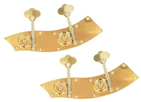 ABOOFAN 2 Pezzi Pioli per Basso in Lega di Rame Oro, Manopole Resistenti per Accordatura Precisa, Accessori Compatti per Corde di Basso