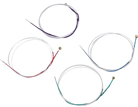 Acouto Juego de Cuerdas de Viola de 4 Piezas, Cuerdas de Viola de Metal 4/ de Repuesto, Accesorios para Instrumentos Musicales, Rojas, Juego de de /, de de Repuesto, de Metal
