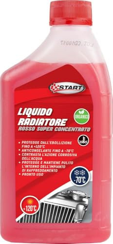 Start - Protezione Estrema Fino a -70°C con Liquido radiatore Rosso per Motori in Alluminio