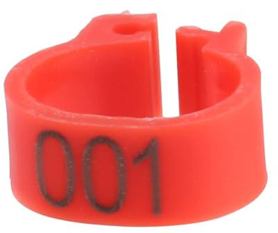 Anelli per zampe per uccelli Fasce per zampe per uccelli multicolori Anelli per zampe per pollame in plastica Set Anelli a clip numerati per piccione Anelli per zampe da 8 mm per uccelli avicoli(#1)